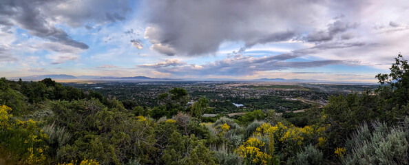Summer Views of Great Western Trail Hiking Layton City Utah