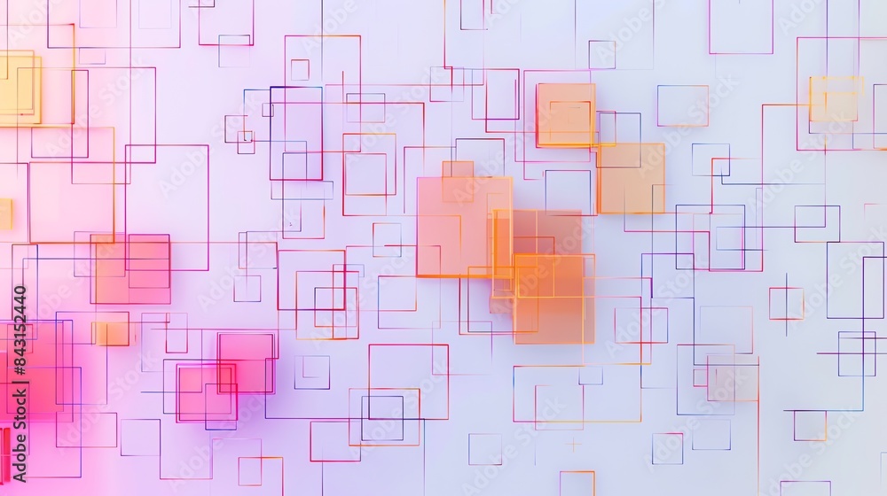 Poster abstract background with colorful squares and lines. can be used as a cover for a book, a website, o