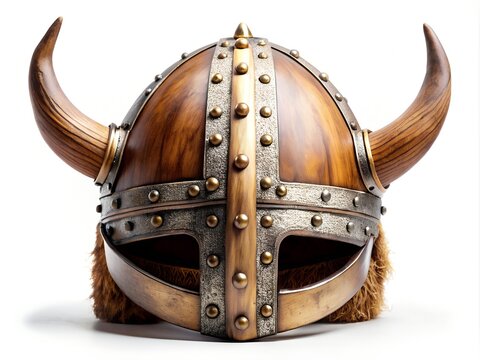 Wikinger - Helm vor wei&szlig;em Hintergrund