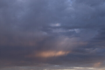 Sky with clouds sunset sunrise blue golden tint