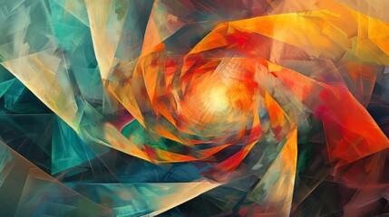 Abstract Painting With Vibrant Colors