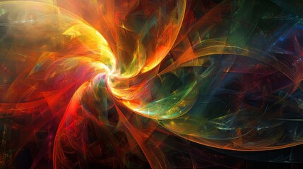 Obraz premium Abstract Digital Art With Swirling Colors