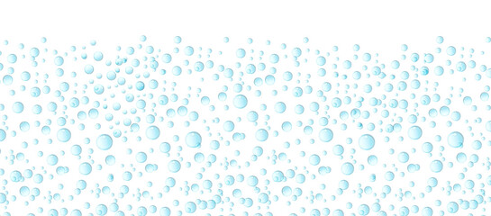 Transparent blue bubbles design element. clean water bubbles or soap isolated on transparent background. Monochrome underwater air bubbles. Vector illustration PNG
