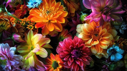 Obraz premium Flowers in a summertime bouquet