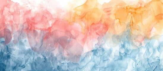 Serene Watercolor Background in Soft Pastel Tones for Artistic Projects and Designs -