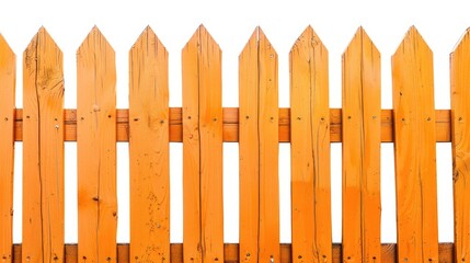Fototapeta premium Isolated orange fence with clipping path