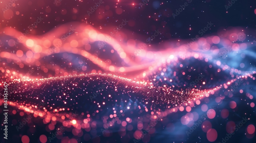 Poster vector abstract futuristic particle background.