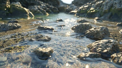 Obraz premium Rocky water