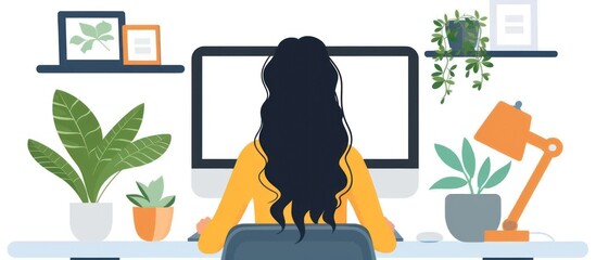 Professional virtual assistant working with customers online