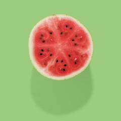 Fresh sliced watermelon on white background