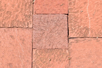 Ladrillo rojo con textura 