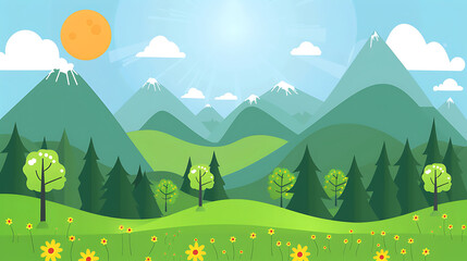 flat landscape illustration