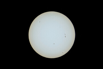 Solar disk with sunspots