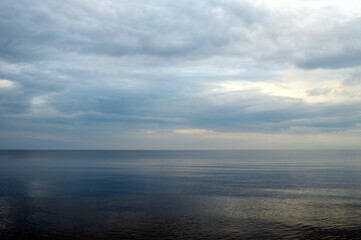 Fototapeta premium Lake Ladoga by cloud day.