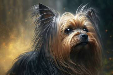 Naklejka premium Yorkshire terrier dog