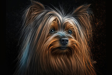 Naklejka premium Yorkshire terrier dog portrait