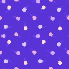 Summer cartoon print seamless ice cream pattern for wrapping paper and fabrics