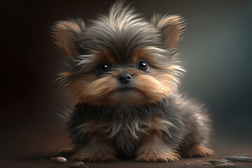 Naklejka premium Yorkshire terrier puppy
