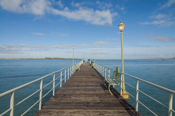 Dock where Queen Elizabeth of England arrived on February 22- 1983. La Paz Baja California Sur. Mexico
