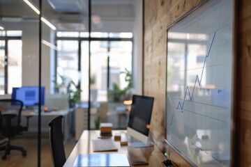 Line chart depicting start-up economic growth over time - business performance - economic forecasting