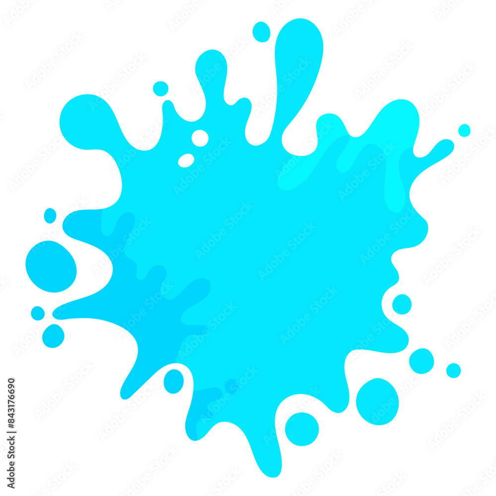 Poster vector abstract complex shape, fluid blotch spot image as template for background. dynamical colored
