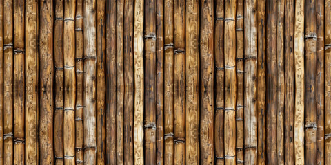 old bamboo fence background, bamboo wall background. generative ai