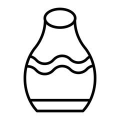 Pottery Vector Line Icon