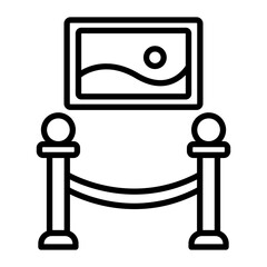 Museum Vector Line Icon