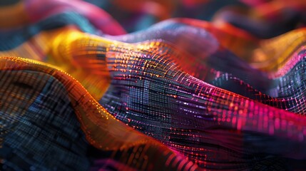 Colorful abstract background. Wavy gradient mesh.