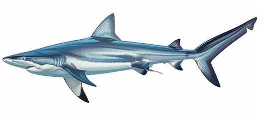 Obraz premium This PNG image showcases the detailed anatomy of the thresher shark, a magnificent animal.