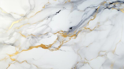 Fototapeta premium Elegant marble texture in white and gold, luxurious and sophisticated