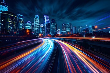 Nighttime Highway: Dynamic Car Motion and Urban Light