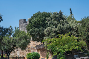Fototapeta premium Street and building at town of Arta, Epirus, Greece