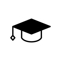 graduation cap icon symbol vector template