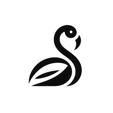 recommend clip art: Flamingo monotone logo 2