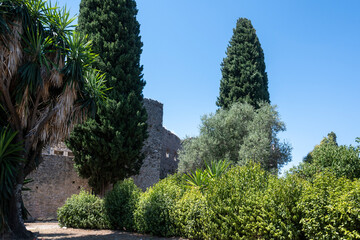 Street and building at town of Arta, Epirus, Greece