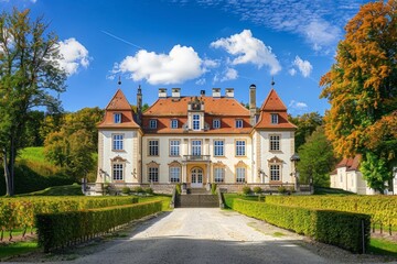 Obraz premium Sharp focus captures the intricate details of this historic German castle.