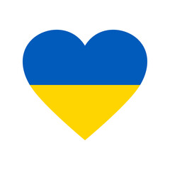 Ukraine flag in heart shape