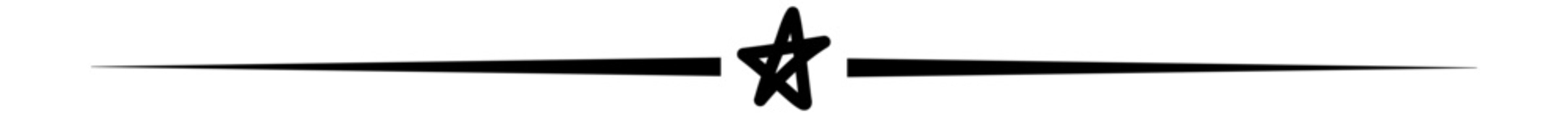 Hand drawn cute doodle star divider