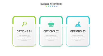Horizontal progress bar featuring 3 arrow-shaped elements, symbolizing three six stages of business strategy and progression. Clean timeline infographic design template. Vector for presentation