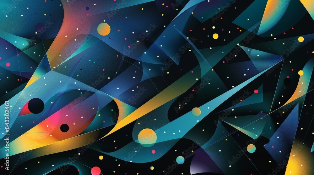 Canvas Prints abstract art with vibrant colors and a trendy pattern.