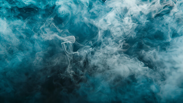 dynamic abstract smoke with blue tones, high detail, wallpaper