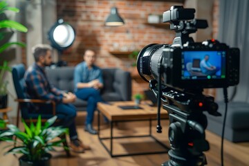 Interview Filming in Modern Living Room