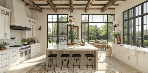 Luxurious and modern restaurant kitchen