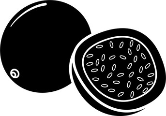 Passion fruit vector illustration