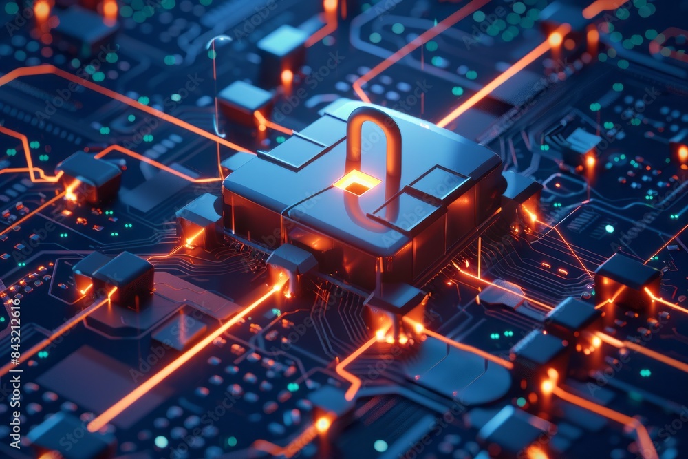 Poster vpn secure connection.remote server with private internet network technology to protect privacy of p