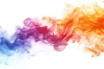 Fototapeta premium Colorful smoke swirling in abstract pattern for creative and artistic themes. Vibrant illustration of smoke creating dynamic movement.