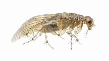 Close-up of a typical scorpionfly reveals intricate body and wing details
