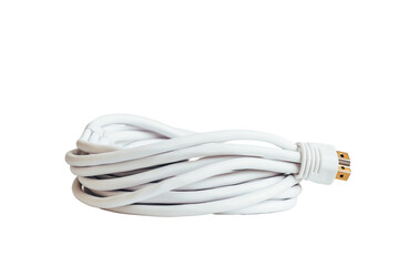 White Cable with Gold Connectors