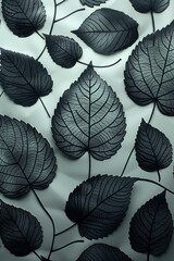  Leaf vein pattern with detailed